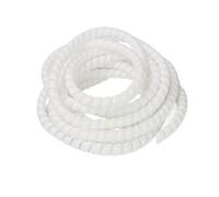 cable tidy, 5 Meter Spiral Winding Pipe Sleeve 8mm to 32mm Wire Organizer Wrap Colorful Tube Flame Retardant Casing Cable Sleeves(White,16mm inside diameter)