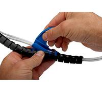 Cable Tidy and Applicator Tool Kit for Smaller Cables - 08mm - 2.5 Mtrs Black