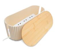 Cable Tidy Box, Cables management box, Cable organisers with Bamboo Lid for Hiding Messy Cables Wire Management for Tvs Computers Desks (34.5×14.5×12.5cm)