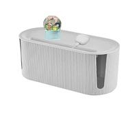 Cable Tidy Box - Dustproof Cable Management Box with Lid | Cord Management Storage Tray | Case Organizer Power Strips Wires Plug Router Wire Tidy for Home Office for Desk TV Computer USB Hub System