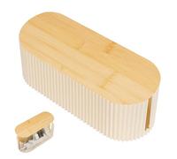 Cable Tidy Box, Dustproof Cables Organised Box with Bamboo Lid Cable Management Box Wire Storage 33x13x11cm for Office Home TV Hiding Power Strips