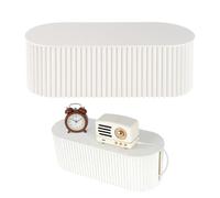 Cable Tidy Box - Nordic Style Cable Storage Box, Plug Router Wire Tidy， Case Organizer Power Strips Wires, Board Bracket Cable Management Cord Management, White Boxes Household for Home Office