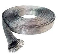 Cable Tidy,Cable Sleeves 10M 2/4/6/8/10mm Flat Tinned Copper Braid Sleeve Screening Tubular Cable DIY(Tin plated,2mm)