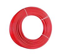 Cable Tidy,Cable Sleeves PTFE Tube High Temperature Pressure Resistant Polytetrafluoro Ethylene Tubing Black Clear(Red,OD 8MM ID 6MM 10M)
