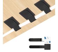Cable Tidy Clips Straps 60PCS Self Adhesive Cable Ties Reusable Under Desk Cable Management Organiser for TV PC Laptop Ethernet Home Office Stick on Adjustable Hook and Loop Wire Organizer Black
