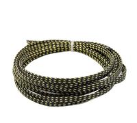 Cable Tidy Management Sleeve, Cable Sleeves 2m PET Braid Multiple Sizes Multicolor(Black Gold,4mm)