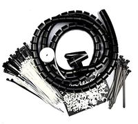 Cable tidy/organising kit, cable ties, cable band with feeder, back to back hook and loop straps 7 pieces Ultimate KIT/set