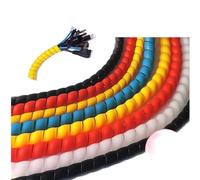 Cable Tidy Sleeve 1.5M Spiral Wrapping Bands Flame Retardant Colorful Cable Casing Sleeves Winding Pipe 10mm/16mm/24mm(Yellow,10mm)
