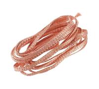 Cable Tidy Sleeve 1/5M wide 4-25mm tinned copper plated braided sleeve expandable steel wire cable conduction power, audio, speaker metal sheath(Pure Copper,Width 10mm,1M)