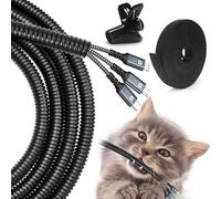 Cable Tidy Sleeve 10Ft （13mm*3m）Black Cable Management Kit Wire Tidy Cable Protector Animal Proof or TV PC Computer Car Office Home Garden