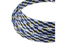 Cable Tidy Sleeve, Braided Cable Sleeve PP Cotton PET Yarn Multicolor 4/8/12mm 1/5/20/50m(Black Yellow White,04MM-20 Meters)