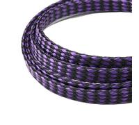 Cable Tidy Sleeve, Braided Cable Sleeve PP Cotton PET Yarn Multicolor 4/8/12mm 1/5/20/50m(Purple Black,08MM-5 Meters)