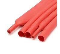 Cable Tidy Sleeve, Cable Management 10/50M 3:1 Heat Shrink Tube With Glue Inside Diameter 12.7/15.4/19.1/25.4mm Adhesive Lined Sleeve Wrap Wire Cable(Red,19.1mm,50m)