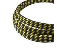 Cable Tidy Sleeve, Cord Protector, Cable Tidy 1/5/20/50M Expanded Braid Sleeve PP Cotton Yarn 4 8 12mm Soft Wire Wrap Insulated Cable Protection Line Harness Cable Sheath(Yellow Black,8MM-1 METER)