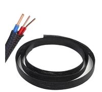 Cable Tidy Sleeve Elastic Woven Wire Mesh Black Encrypted Flame Retardant Nylon Computer Tube Telescopic Sleeve 10m(Wide 10mm)