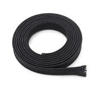 Cable Tidy Sleeve Flexible,Cable Wrap 5M/10M Black PET Braided Sleeving Diameter Insulated Cable Data Line Protection Wire Flame-retardant Nylon Tube(10 meters,60mm)