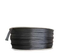 Cable Tidy Sleeve Flexible,Cable Wrap PET Black Cable Sleeve Length1/3/5/50/100M Insulated Braided Sleeving Data Line Protection Wire Flame-Retardant Nylon Tube(3.0Meter,50 mm)