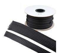 Cable Tidy Sleeve PET Black Cable Sleeve Length1/3/5/50/100M Insulated Braided Sleeving Data Line Protection Wire Flame-Retardant Nylon Tube(5 Meter,60 mm)