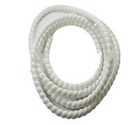 Cable Tidy Sleeve Spiral Cable Wrap, 2 Meter Spiral Wrap Sleeve Cable Protector Multiple Sizes Multicolor(White,10mm inside diameter)