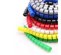 Cable Tidy Sleeve Spiral Cable Wrap, Cable Spiral Wrap Organizer Protector 8-42mm Inner Diameter Multicolor 1 Meter(Black,10-12mm Tube Diameter)