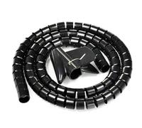Cable Tidy Sleeve Spiral Cable Wrap, Spiral Cable Organizer Tube 10mm-28mm x 1.5m-2m Multicolor Pack of 5(Black,ID 22mm 1.5 Meter)