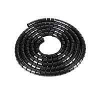 Cable Tidy Sleeve Spiral Cable Wrap, Spiral Wrap 1 meter Cable Tube Multicolor Multiple Diameters(Black,10mm 1 meter)