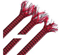 Cable Tidy Sleeve Width 4/812mm Braid Sleeve PP Cotton Yarn+PET Woven Mesh Tube Audio Data Cable Car Wire Protection Cover Shielding(Red,Width4mm,10m)