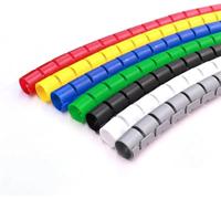 Cable Tidy Sleeves,1 Meter Wire Organizer 8mm To 25mm Inside Diameter Pipe Protection Spiral Wrap Winding Line Protector Cover Tube Tubing(White,25mm)