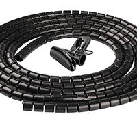 Cable Tidy Sleeves, Cable Management Wire, Flexible Spiral Cable Cover Protector Organiser for PC TV Computer Printer Cables etc for Home and Office, ∅13mm 5.6ft 67'' (1.7m Cable Tidy Kit, Black)