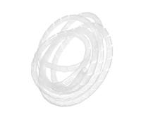 Cable Tidy SleeveSpiral Wrap 1pcs Spiral Wrap Sleeving Band Tube Flame Retardant Cable Protective Line Wire Management Wrap Winding Wire Sleeves Tubing Cover(White,2 Meters ID 6.0mm)