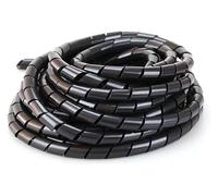 Cable Tidy SleeveSpiral Wrap 1PCS Spiral Wrap Sleeving Wire Winding Wipe White Black Protective Cable Tube 4mm to 30mm Flame Retardant Hose Tubing Cover(Black,25mm 2.2Meters)