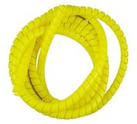 Cable Tidy SleeveSpiral Wrap 2 Meter Pipe Wire Protective Sleeve 8mm 10mm 12mm 14mm 16mm Spiral Wrap Sleeving Tube Flame Retardant(Yellow,8mm inside diameter)