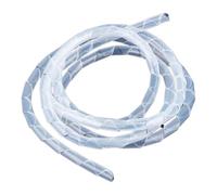 Cable Tidy SleeveSpiral Wrap 5 Meter Pipe Cable Protective Sleeve 6mm to 14mm Band Winding Wire Sleeving Spirals Wrap Sleeves Flame(Transparent,6mm inside diameter)
