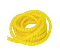 Cable Tidy Tube, 5 Meters Plastic Pipe Protector Sleeve Wear resistant Spiral Tube(Yellow,16mm iuter diameter)