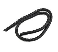 Cable Tidy Tube, Spiral Wrap Black Polyethylene 1 Meter 8mm-12mm ID Cable Hose Tubing Cover(8mm inside diameter)
