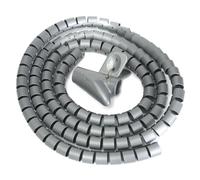 Cable Tidy Tube, Spiral Wrap For Cables And Wires Multicolor 8-25mm Inside Diameter 1-2m Length(Gris,15mm 2meter)