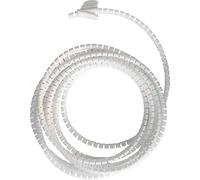 Cable Tidy With Clip 2 metre length 10mm diameter - Organise wires and cables to create a cleaner look in your home (White)