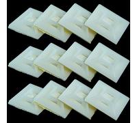 Cable Tie Base - 100 pcs Natural Plastic Ties Bases for Secure Cord Management, Connection & Organisation Easily Reroute Wires with Reusable & Adhesive 19x19 mm Square Cable Bases - Just Cable Ties