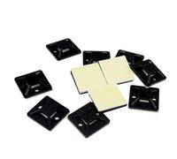 Cable Tie Base 20mm x 20mm Self Adhesive Small Black [10 Pack] [10 Pack : 20mm]