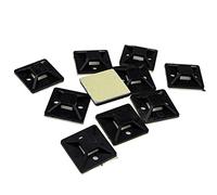 Cable Tie Base 25mm x 25mm Self Adhesive Small Black [10 Pack] [10 Pack : 25mm]