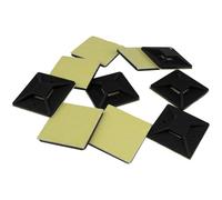 Cable Tie Base 40mm x 40mm Self Adhesive Large Black [10 Pack] [10 Pack : 40mm]