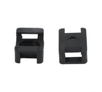 Cable Tie Base M6 Screw Mount 100pcs Black Plastic Wire Clips for Organiser Heavy Duty 22.6x15.9mm