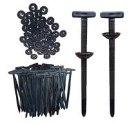Cable Tie Buckle, 100 Pieces Nylon Universal Cable Tie Holder, Snap-Fit Fastening Clip for Car Repairs, Home Organization and DIY Projects, Black