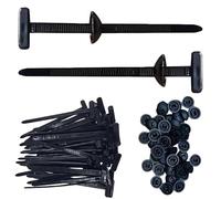 Cable Tie Buckle, 200 PCS Universal Cable Ties Black, Durable Zipper Clips Cable Ties, Small Zip Ties for Car Emergency Repair And Daily Maintenance