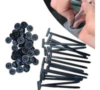 Cable Tie Buckle 50Pcs Nylon Universal Heavy Duty Self-Locking Zip Ties Holder with Pin & Button Design, Plastic Cable Ties Tool Fasteners Car Body, UV Resistant Zipties for Car Daily Auto Fixing