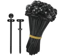 Cable Tie Buckle - Cable Ties | Universal Car & EV Through-Hole Rivet Pins | PP Material, 100pcs |, Mudguard, Trunk Fastening | Zip Tie Set