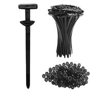 Cable Tie Buckle Clips for Automotive Repair - 130pcs Universal Self-Locking Nylon Zip Ties - Heavy Duty Push Mount Fasteners for Car Bumper Fender - Quick Fix Tool Kit for Emergency DIY Projects