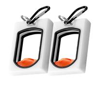 Cable Tie Holder Organiser with Keychain ABS 60x78mm White Glow 2 Pack | Keep cable for ties within easy reach whilst working at height, so you can focus on the task safely and efficiently.