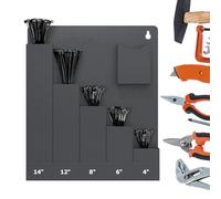 Cable Tie Holder Wall Mount,6-Pocket Shed Storage - Wire Manager Tie Organizer | for Professionals Installers Homeowners Home Office Studio Workshop Garage RV Camper Shed