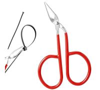 Cable Tie Opener, Pocket-Sized Stainless Steel Zip Tie Release Cutter Tool with Red Silicone Handle Cover for Untie and Improving Utilization